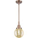 Beacon 1 Light 6 inch Antique Copper Mini Pendant Ceiling Light in Mercury Glass