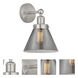 Cone 1 Light 7.75 inch Brushed Satin Nickel Sconce Wall Light