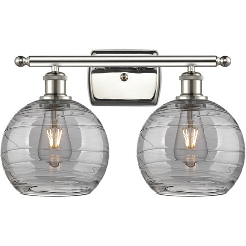 Ballston Deco Swirl 2 Light 16 inch Polished Nickel Bath Vanity Light Wall Light, Ballston