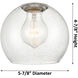 Crown Point 1 Light 5.88 inch Matte Black Flush Mount Ceiling Light in Clear Glass
