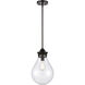Genesis 1 Light 9.88 inch Matte Black Mini Pendant Ceiling Light