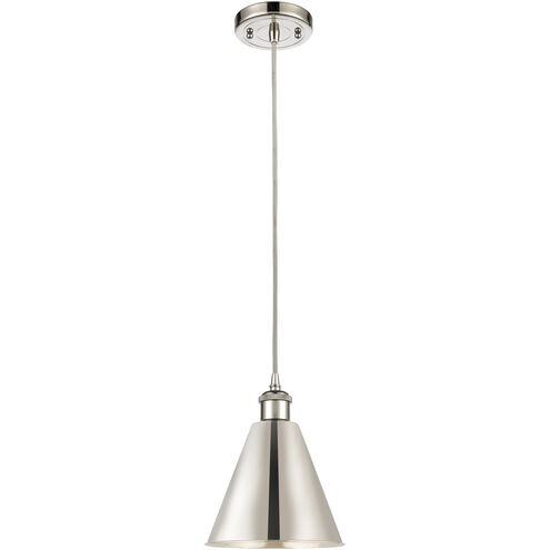 Ballston Cone 1 Light 8 inch Polished Nickel Mini Pendant Ceiling Light