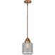 Nouveau 2 Stanton 1 Light 6 inch Antique Copper Mini Pendant Ceiling Light