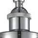 Cone 1 Light 6.5 inch Polished Chrome Semi-Flush Mount Ceiling Light