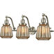 Franklin Restoration Chatham LED 28 inch Brushed Satin Nickel Bath Vanity Light Wall Light in Mercury Glass, Franklin Restoration