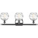 Ballston Small Deco Swirl 3 Light 26 inch Polished Chrome Bath Vanity Light Wall Light, Ballston