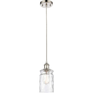 Ballston Candor 1 Light 5 inch Polished Nickel Mini Pendant Ceiling Light in Clear Waterglass, Ballston