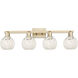 Arcadia White Mouchette 4 Light 33 inch Champagne Bronze Bath Vanity Light Wall Light