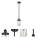 Austere Kingsbury LED 6 inch Matte Black Pendant Ceiling Light in Clear Glass