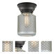 Aditi Stanton 1 Light 6 inch Matte Black Flush Mount Ceiling Light, Aditi