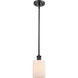 Ballston Hadley 1 Light 5 inch Matte Black Pendant Ceiling Light in Matte White Glass, Ballston