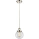 Ballston Beacon 1 Light 6 inch Polished Nickel Mini Pendant Ceiling Light in Clear Glass