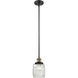 Franklin Restoration Colton LED 6 inch Black Antique Brass Mini Pendant Ceiling Light, Franklin Restoration
