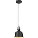 Auralume Provin 1 Light 7 inch Matte Black Mini Pendant Ceiling Light in Incandescent