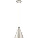 Ballston Cone LED 8 inch Polished Nickel Mini Pendant Ceiling Light
