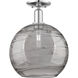 Arcadia Athens Deco Swirl 1 Light 12 inch Polished Chrome Semi-Flush Mount Ceiling Light