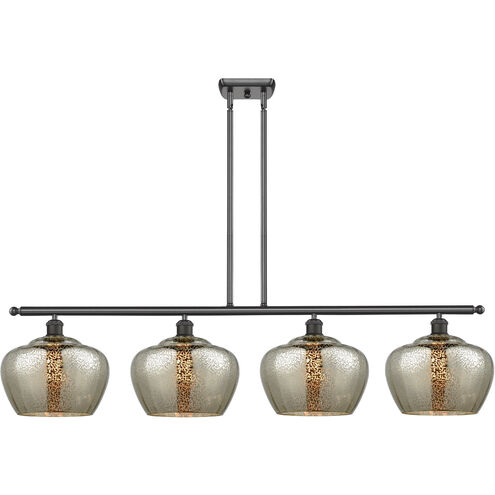 Ballston Large Fenton LED 48 inch Oil Rubbed Bronze Island Light Ceiling Light in Mercury Glass, Ballston