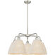 Ballston Bristol Natural 5 Light 27.5 inch Satin Nickel Chandelier Ceiling Light