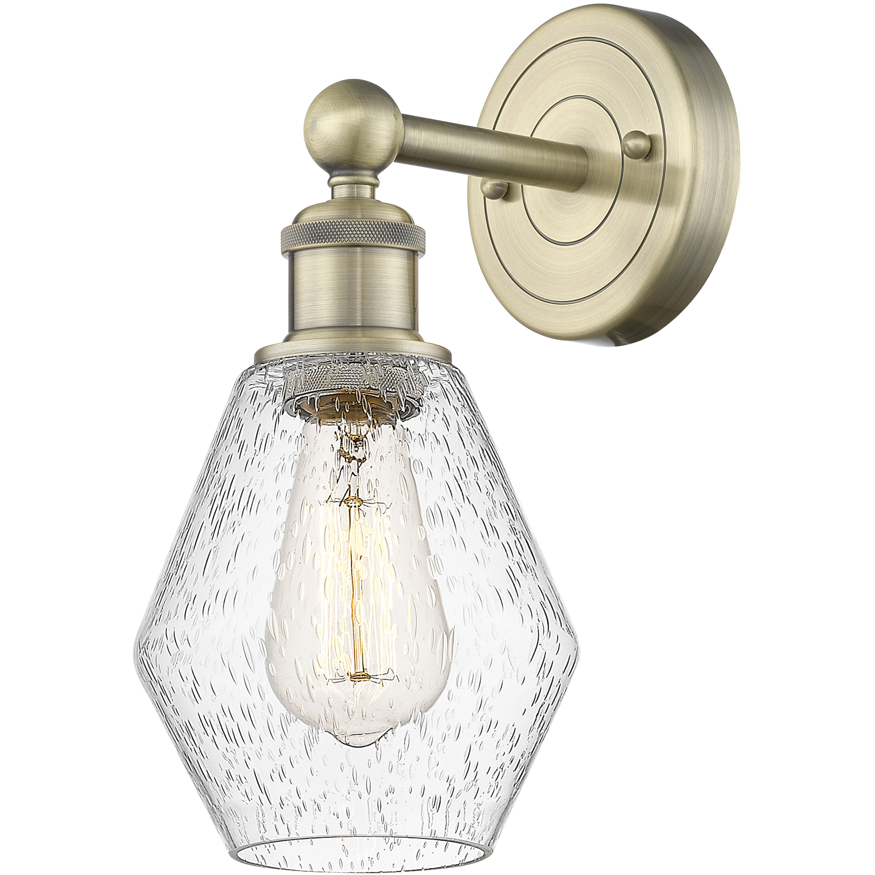 Cindyrella Sconce Wall Light in Antique Brass, Seedy