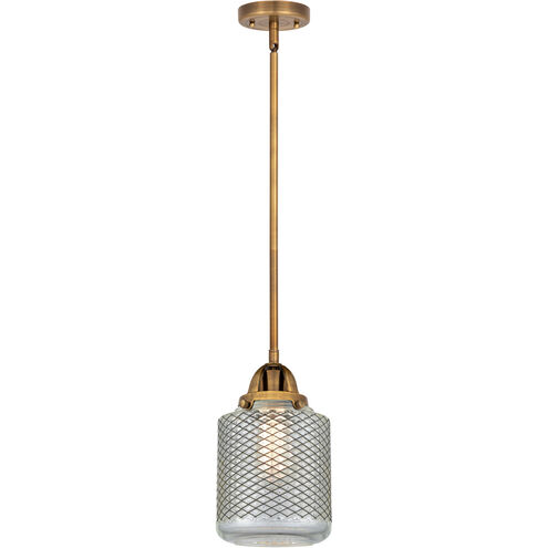 Nouveau 2 Stanton 1 Light 6 inch Brushed Brass Mini Pendant Ceiling Light