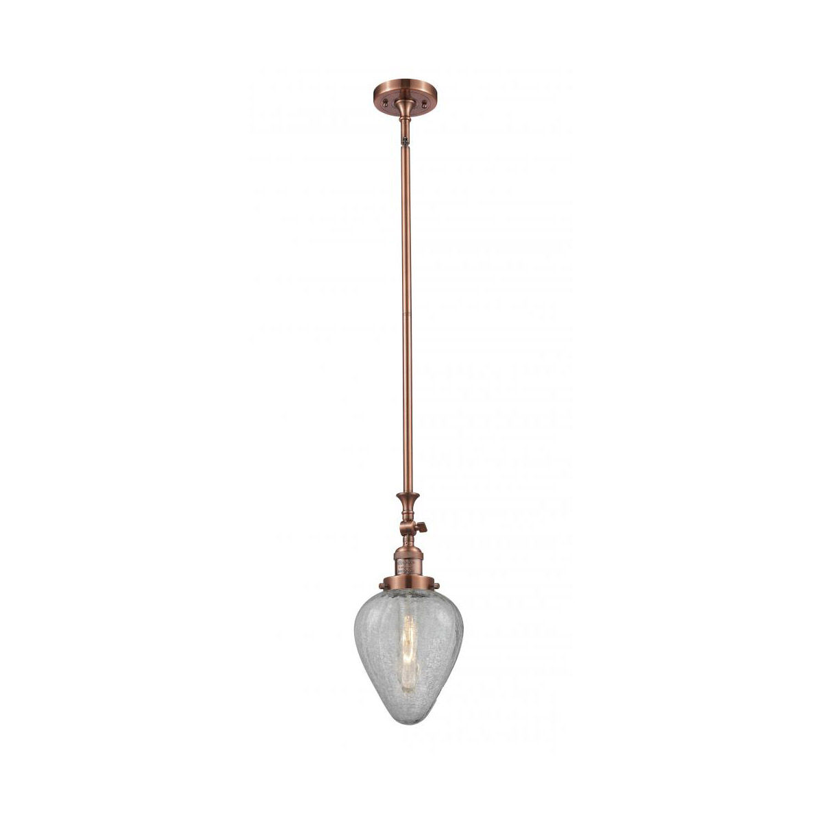 Franklin Restoration Geneseo LED 7 inch Antique Copper Mini Pendant Ceiling Light, Franklin Restoration