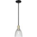 Arcadia Castile 1 Light 6 inch Black Antique Brass Mini Pendant Ceiling Light in Clear