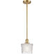 Ballston Niagra 1 Light 7 inch Satin Gold Pendant Ceiling Light, Ballston