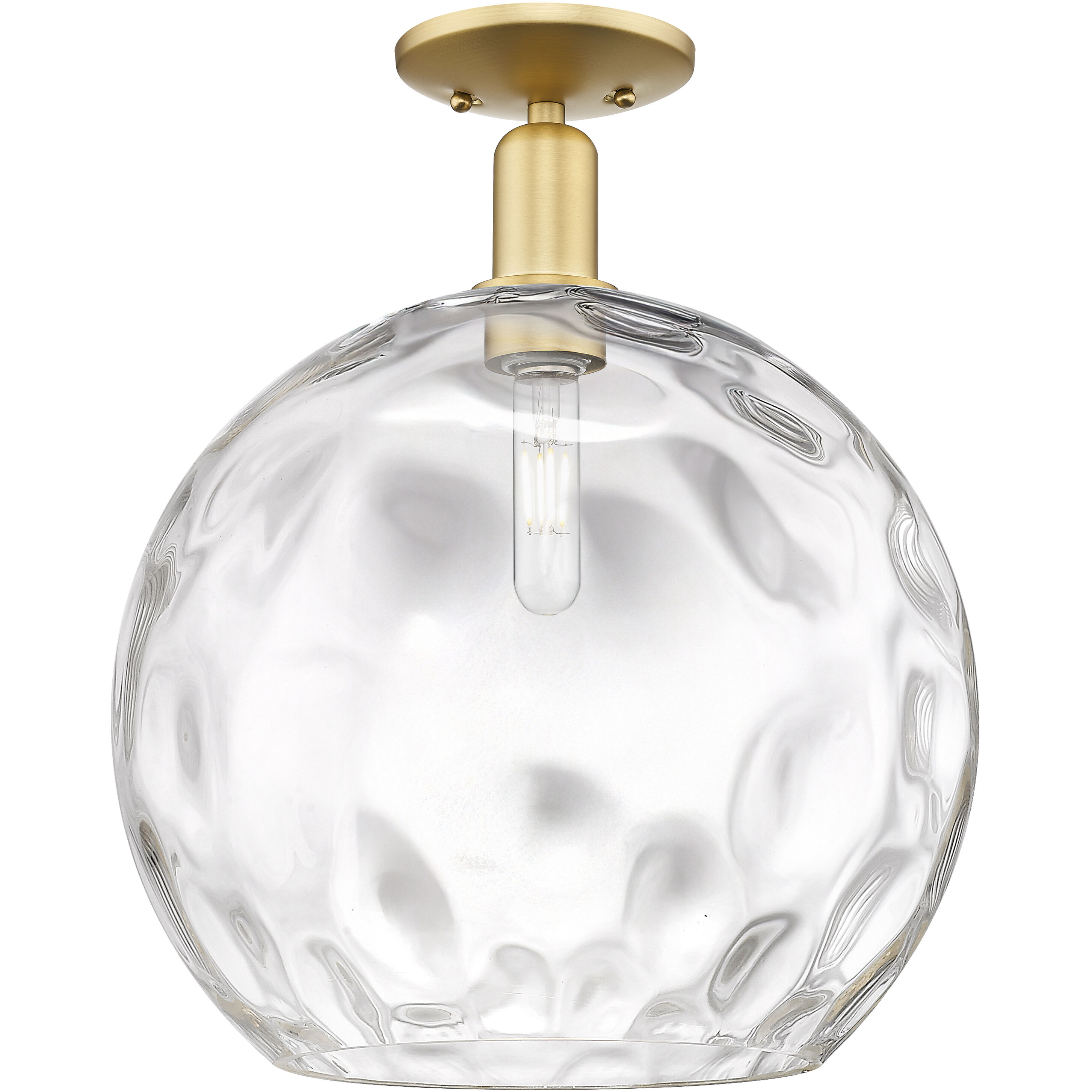 Arcadia Athens Water Glass 1 Light 14.00 inch Semi-Flush Mount