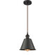 Ballston Smithfield 1 Light 7 inch Antique Brass Mini Pendant Ceiling Light in Incandescent, Ballston