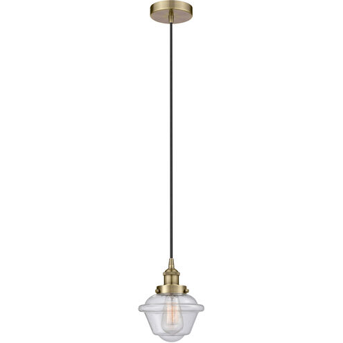 Edison Oxford LED 8 inch Antique Brass Mini Pendant Ceiling Light