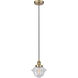 Edison Oxford LED 8 inch Antique Brass Mini Pendant Ceiling Light