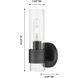 Downtown Urban Arden Wallchiere Wall Light in Polished Chrome