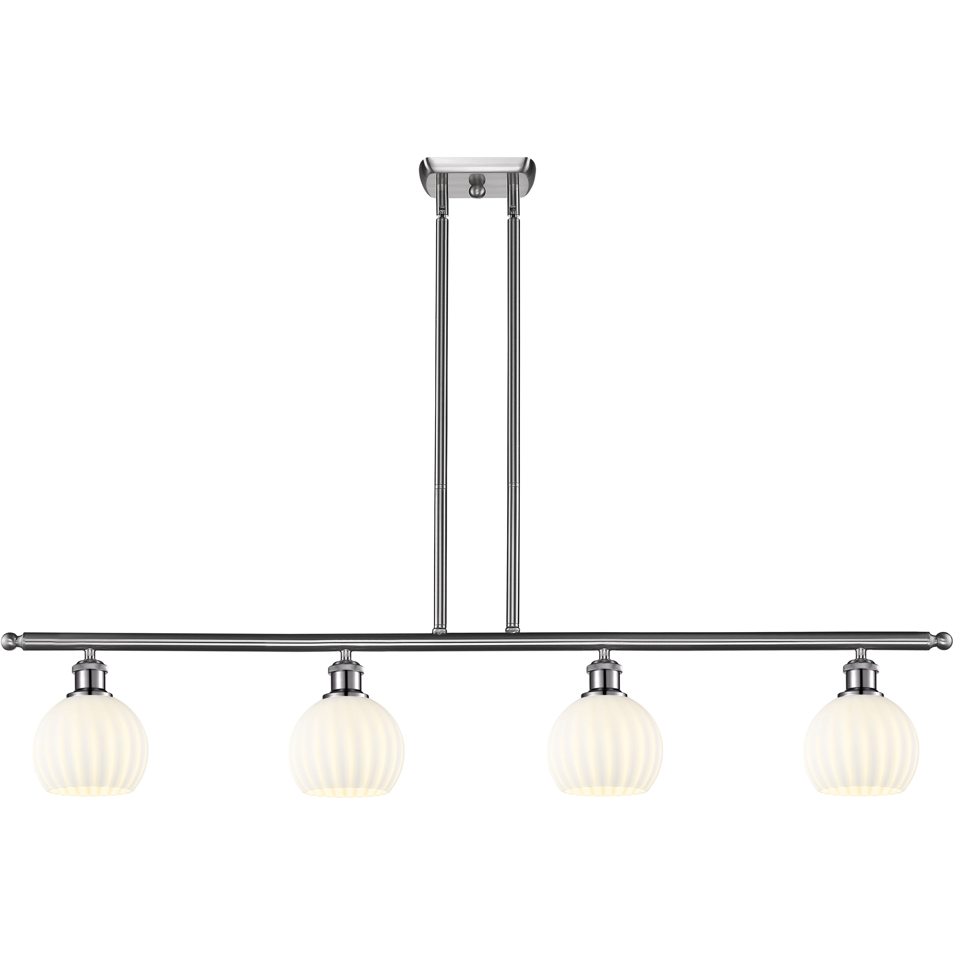 Ballston White Venetian 4 Light 48.00 inch Island Light