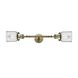 Franklin Restoration Small Bell 2 Light 5 inch Antique Brass Bath Vanity Light Wall Light in Incandescent, Clear Glass, Franklin Restoration