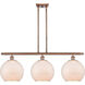 Ballston Large Farmhouse Chicken Wire 3 Light 36 inch Antique Copper Island Light Ceiling Light, Ballston