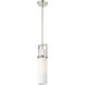 Utopia 1 Light 4.25 inch Polished Nickel Pendant Ceiling Light in Matte White Glass