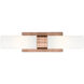 Ballston Urban 2 Light 24 inch Antique Copper Bath Vanity Light Wall Light in Matte White Glass