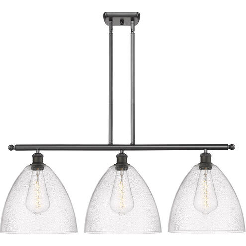 Ballston Ballston Dome LED 38.5 inch Oil Rubbed Bronze Island Light Ceiling Light in Seedy Glass