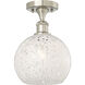 Edison White Mouchette 1 Light 8.00 inch Semi-Flush Mount