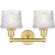 Niagra 2 Light 15.5 inch Satin Gold Bath Vanity Light Wall Light