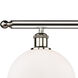 Ballston Athens 3 Light 36 inch Polished Nickel Island Light Ceiling Light in Matte White Glass, Ballston
