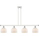 Ballston Large Bell LED 48 inch White and Polished Chrome Island Light Ceiling Light in Matte White Glass