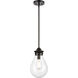 Genesis 1 Light 7.88 inch Matte Black Mini Pendant Ceiling Light