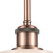 Ballston Hadley LED 4.5 inch Antique Copper Pendant Ceiling Light in Matte White Glass, Ballston