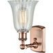 Ballston Hanover LED 6.25 inch Antique Copper Sconce Wall Light in Mouchette Glass, Ballston
