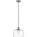 Edison Bell 1 Light 12 inch Antique Copper Mini Pendant Ceiling Light