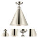 Ballston Cone LED 16 inch Polished Nickel Semi-Flush Mount Ceiling Light
