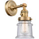 Franklin Restoration Small Canton LED 6.5 inch Brushed Brass Sconce Wall Light, Franklin Restoration