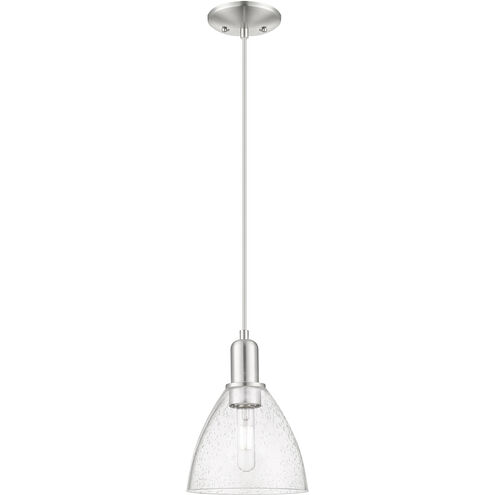 Arcadia Bristol 1 Light 7.5 inch Brushed Satin Nickel Mini Pendant Ceiling Light in Seedy