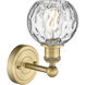 Athens Water Glass Sconce Wall Light in Brushed Brass